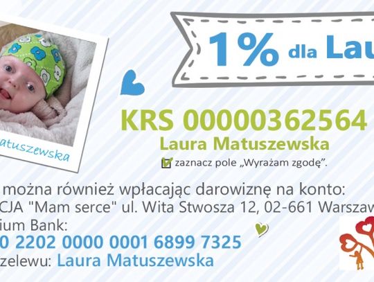 Pomóż Laurze przekazując 1% swojego podatku.