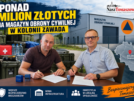 Ponad milion złotych na magazyn obrony cywilnej w Kolonii Zawada