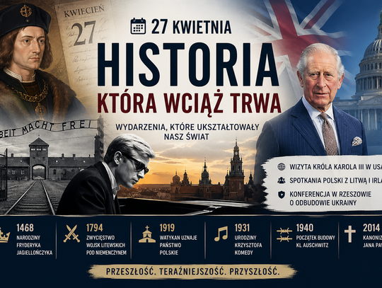 Poniedziałek, 27 kwietnia – dzień zapisany między światłem a pamięcią