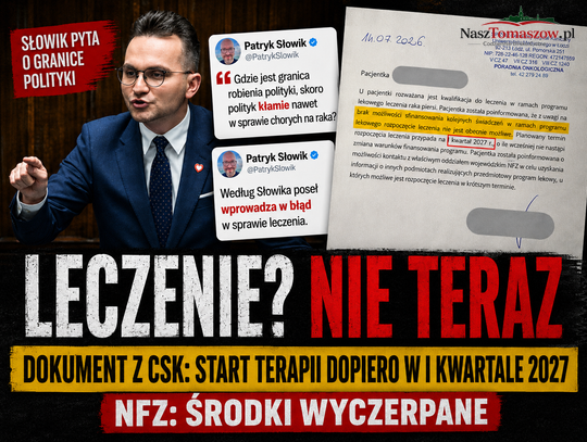 Poseł obiecuje leczenie. Szpital odsyła pacjentkę. NFZ potwierdza: pieniądze się skończyły