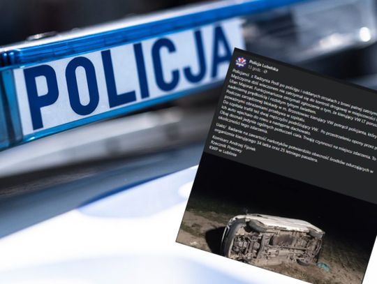 Potrącenie policjanta, dachowanie i strzały. Pościg za kierowcą pędzącego busa