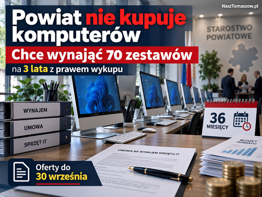 Powiat nie kupuje komputerów. Chce wynająć 70 zestawów na trzy lata z prawem wykupu