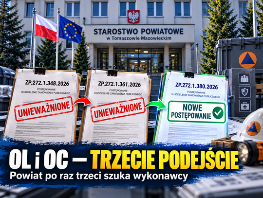 Powiat po raz trzeci wraca do ochrony ludności. Dwa unieważnienia i coraz mniej czasu na zakupy