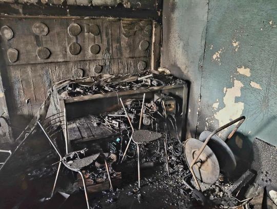 Pożar budynku gospodarczego