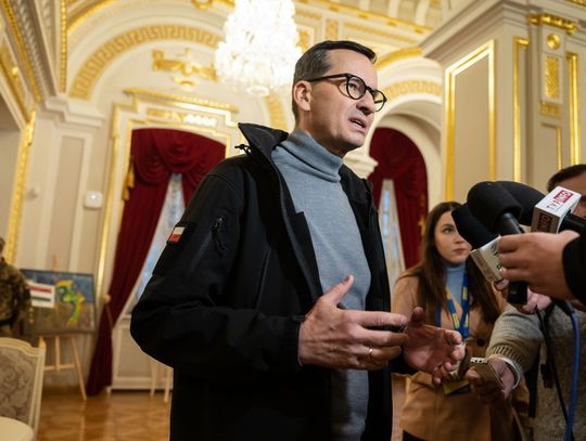 Premier Morawiecki: Rosja chce rzucić Ukrainę na kolana