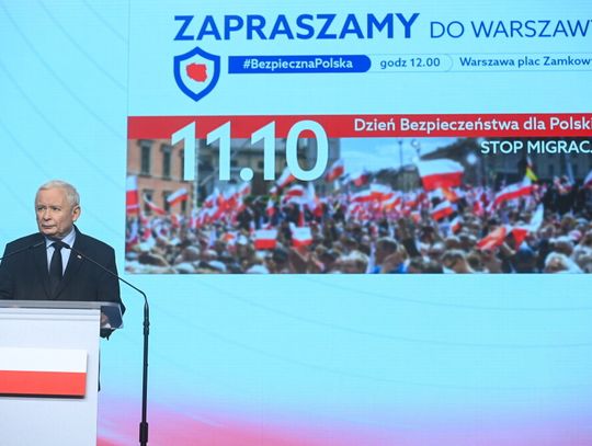 Prezes PiS: 11 października odbędzie się manifestacja przeciwko nielegalnej migracji; wzywam do udziału