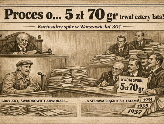 Proces o 5 złotych, który trwał cztery lata. Absurd z warszawskiej prasy z 1933 roku