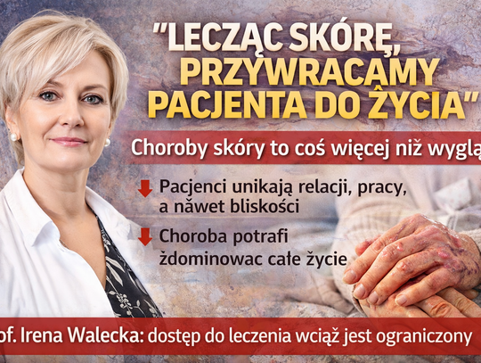 Prof. Walecka: lecząc skórę, przywracamy pacjenta do życia społecznego (wywiad)