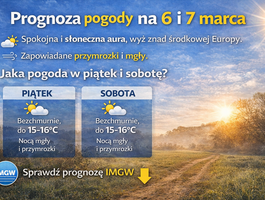 Prognoza pogody na 6 i 7 marca