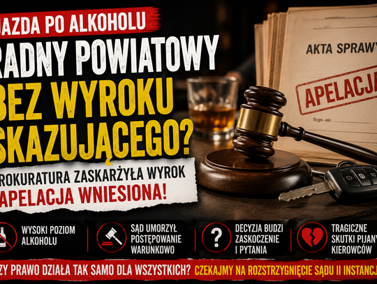 Prokuratura zaskarżyła wyrok w sprawie radnego powiatowego Leona K.