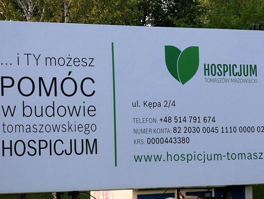 Przekaż 1% podatku na budowę hospicjum w Tomaszowie Mazowieckim