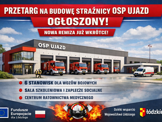 Przetarg na budowę strażnicy dla OSP Ujazd ogłoszony. Powstanie nowoczesne centrum ratownicze