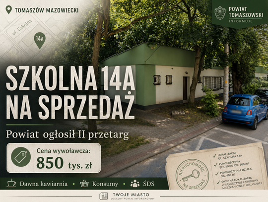 Przy Szkolnej na sprzedaż idzie nie tylko budynek. To adres z pamięcią Tomaszowa