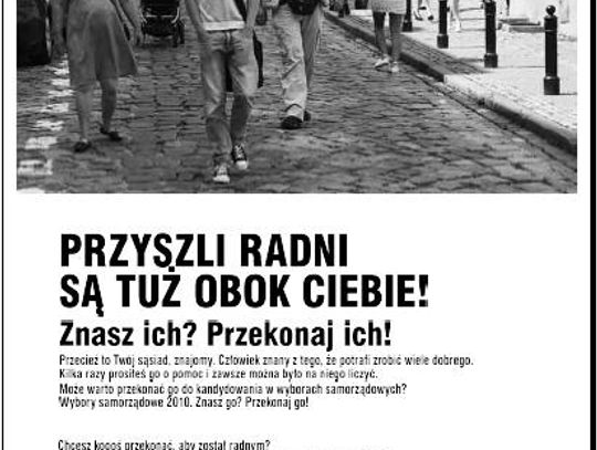 Przyszli radni są tuż obok Ciebie