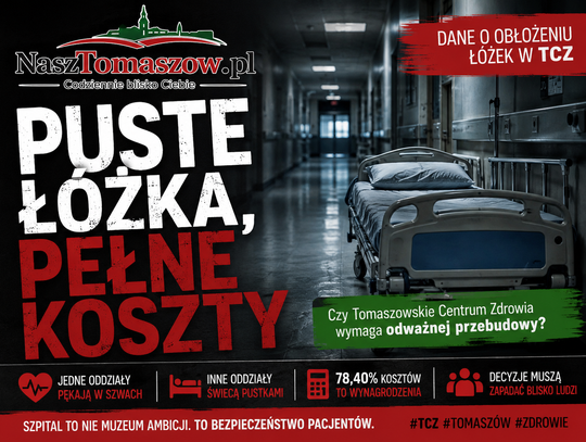 Puste łóżka, pełne koszty. Czy Tomaszowskie Centrum Zdrowia wymaga odważnej przebudowy?