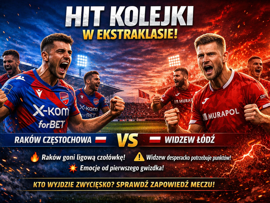 Raków i Widzew zagrają o punkty o dużym ciężarze