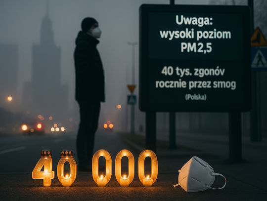 Raport: rocznie 40 tys. przedwczesnych zgonów w Polsce z powodu smogu