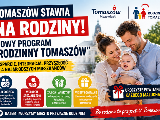 Rodzina w centrum miasta. Tomaszów stawia na najmłodszych i ich rodziców