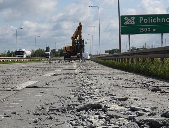 Rozbierają fragment ósemki. beton się jednak nie sprawdził?