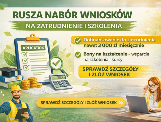 Rusza nabór wniosków. Można otrzymać dofinansowanie na zatrudnienie i szkolenia