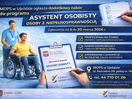 Ruszył dodatkowy nabór do programu „Asystent osobisty osoby z niepełnosprawnością”