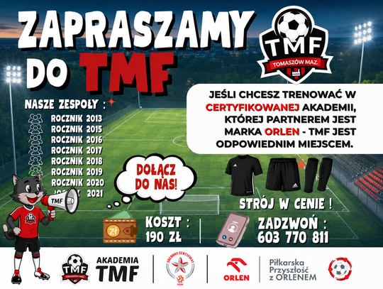 Ruszył nabór do Akademii TMF Tomaszów Mazowiecki. Małe kroki, wielkie piłkarskie marzenia