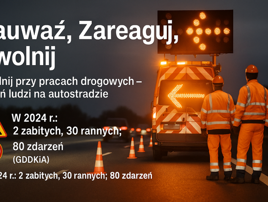 Ruszyła kampania uwrażliwiająca kierowców na bezpieczeństwo ludzi pracujących na autostradzie