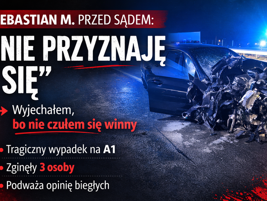 Sebastian M. przed sądem: „nie przyznaję się”. Proces ws. tragicznego wypadku na A1