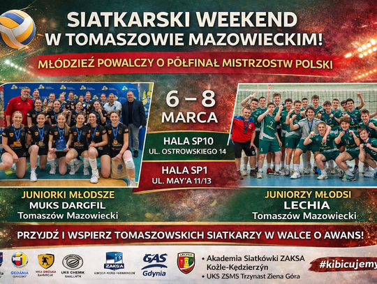 Siatkarski weekend w Tomaszowie. Młodzież powalczy o półfinał mistrzostw Polski