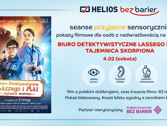 Sieć kin Helios zaprasza na lutowy seans  w ramach cyklu Helios bez Barier