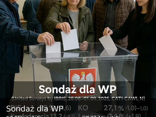 Sondaż dla WP: PiS i Konfederacja z większością parlamentarną; w Sejmie też KO i Lewica
