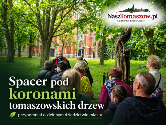 Spacer pod koronami tomaszowskich drzew przypomniał o zielonym dziedzictwie miasta