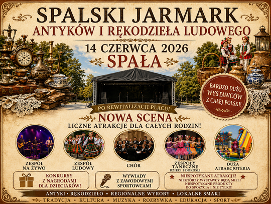 Spalski Jarmark wraca 14 czerwca. Będą antyki, rękodzieło i regionalne smaki