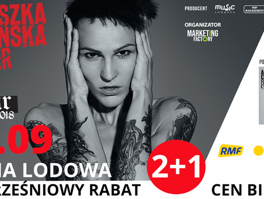 SPECJALNA OFERTA BILETÓW 2+1 na koncert Agnieszki Chylińskiej*!