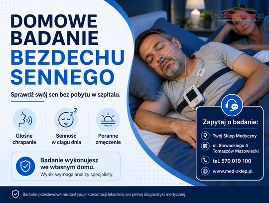 Śpisz osiem godzin, a rano jesteś wyczerpany? Bezdech senny można zbadać we własnym domu