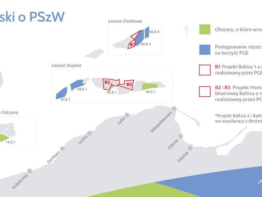 Stanowisko prezesa PGE Wojciecha Dąbrowskiego ws. rozstrzygnięcia na korzyść PGE kolejnych postępowań dotyczących nowych pozwoleń lokalizacyjnych (PSzW) dla morskich farm wiatrowych dla obszarów 60.E.4. i 44.E.1.
