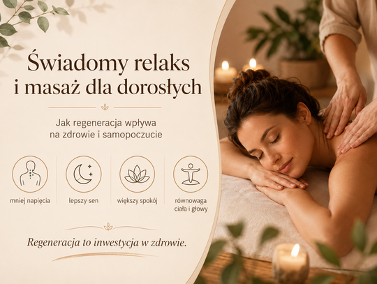 Świadomy relaks i masaż dla dorosłych – jak regeneracja wpływa na zdrowie i samopoczucie
