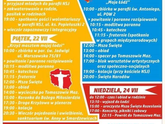 Światowe Dni Młodzieży w Tomaszowie