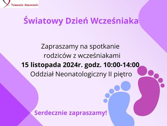 Światowy Dzień Wcześniaka w Tomaszowskim Centrum Zdrowia