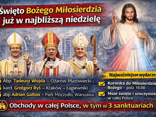 Święto Bożego Miłosierdzia już w najbliższą niedzielę