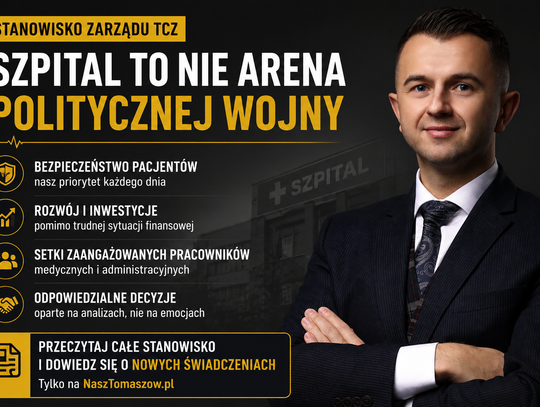 „Szpital to nie arena politycznej wojny”. Mocna odpowiedź na zarzuty wokół TCZ