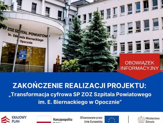 Szpital w Opocznie zakończył wart ponad 7,1 mln zł projekt cyfrowej transformacji