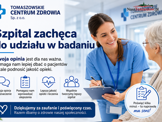 Szpital w Tomaszowie prosi pacjentów o opinie. Ruszyła ankieta o jakości opieki