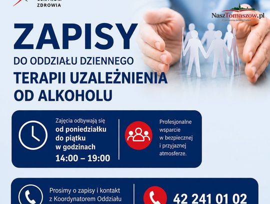 TCZ prowadzi zapisy do dziennej terapii uzależnienia od alkoholu
