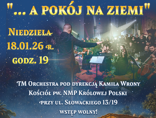 TM Orchestra Kamila Wrony z kolędami. Koncert „…A Pokój na Ziemi” już 18 stycznia