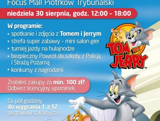 Tom i Jerry™ uczą i bawią. Powrót do szkoły w Focus Mall Piotrków Trybunalski