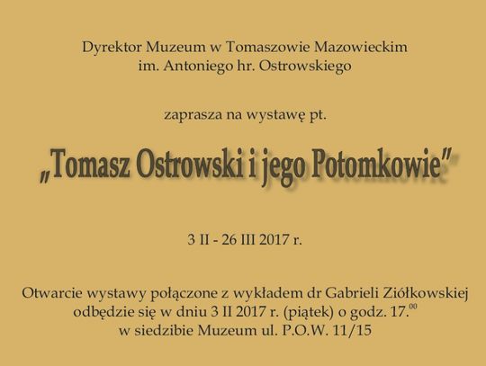 Tomasz Ostrowski i jego Potomkowie