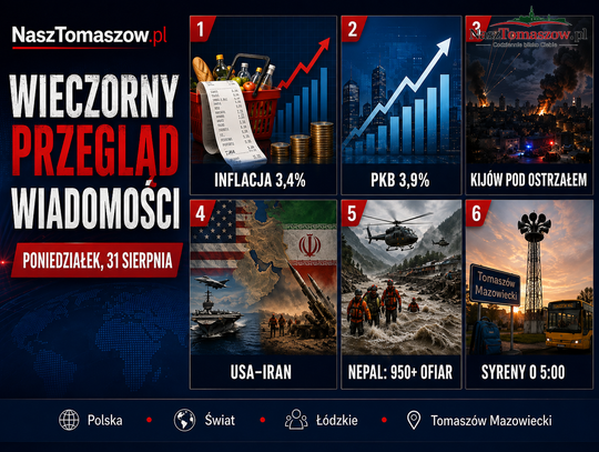 Tomaszów: syreny o 5 rano, inflacja rośnie, gospodarka przyspiesza i świat znów na wojennej ścieżce