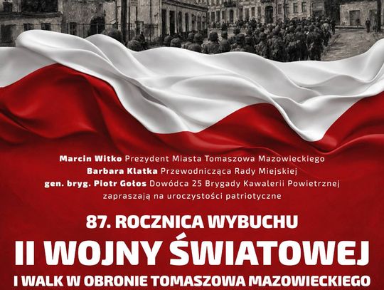 Tomaszów uczci 87. rocznicę wybuchu wojny i obrony miasta