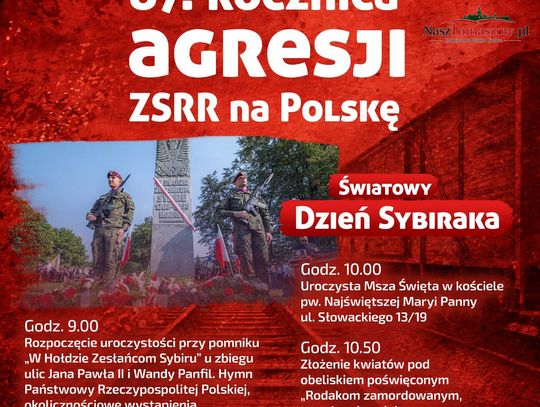 Tomaszów upamiętni 87. rocznicę agresji ZSRR na Polskę i Światowy Dzień Sybiraka